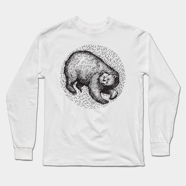 Bear Long Sleeve T-Shirt by calebfaires